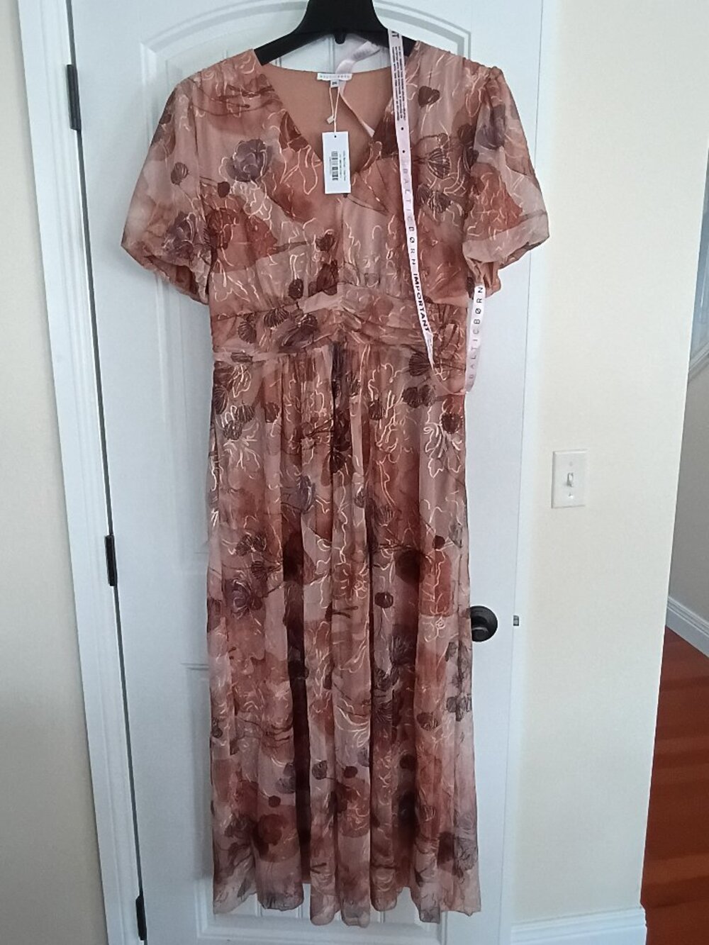 Baltic Born Ardley Maxi Dress in Taupe Floral